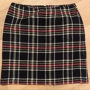 Talbots Petite Plaid Wool Pencil Skirt